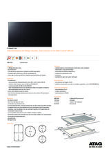 Product informatie ATAG kookplaat inductie inbouw HI9572SV