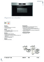 Product informatie ATAG magnetron inbouw MA3611F