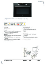 Product informatie ATAG magnetron inbouw grafiet MA4592D