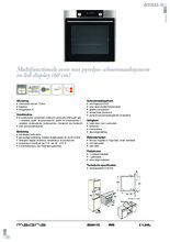 Product informatie ATAG oven inbouw ZX6511C
