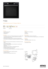 Product informatie ATAG oven inbouw blacksteel OX6612C
