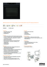 Product informatie ATAG oven inbouw blacksteel ZX66121D