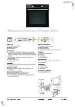 Product informatie ATAG oven inbouw grafiet OX6592D