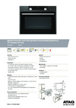 Product informatie ATAG oven inbouw grafiet ZX4592D