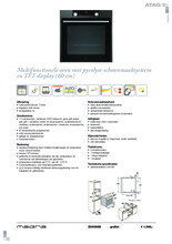 Product informatie ATAG oven inbouw grafiet ZX6592D