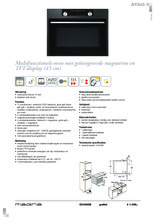 Product informatie ATAG oven met magnetron grafiet CX4592D