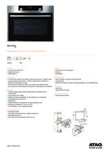 Product informatie ATAG oven rvs inbouw OX4611C