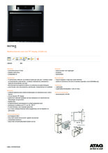 Product informatie ATAG oven rvs inbouw OX6611C