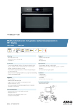 Product informatie ATAG oven zwart inbouw ZX4574MN