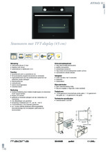 Product informatie ATAG stoomoven inbouw grafiet SX4592D