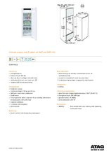 Product informatie ATAG vrieskast inbouw KD85140CD