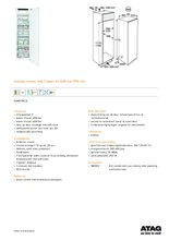 Product informatie ATAG vrieskast inbouw KD85178CD
