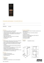Product informatie ATAG wijnkoelkast inbouw KA8074K3C