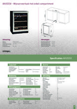 Product informatie AVINTAGE wijnkoelkast onderbouw AVU52SX