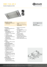 Product informatie BAUKNECHT afzuigkap inbouw DBEI 104 AR X