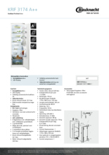 Product informatie BAUKNECHT koelkast KRIF 3174 A++