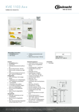 Product informatie BAUKNECHT koelkast KVIE 1103 A++