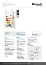 Product informatie BAUKNECHT koelkast KVIE 2128 A++