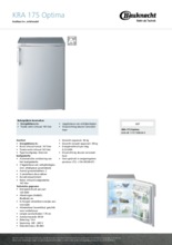 Product informatie BAUKNECHT koelkast tafelmodel KRA175OPTIMA