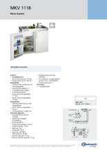 Product informatie BAUKNECHT mini keuken MKV1118LH