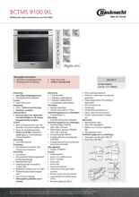 Product informatie BAUKNECHT oven inbouw BCTMS9100IXL