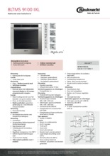 Product informatie BAUKNECHT oven inbouw BLTMS9100IXL