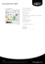Product informatie BORETTI koelkast inbouw BRN102
