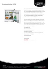 Product informatie BORETTI koelkast onderbouw BR83
