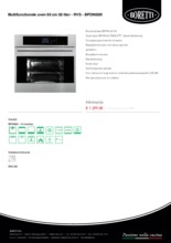 Product informatie BORETTI oven inbouw BPON60IX