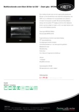Product informatie BORETTI oven inbouw BPZN60ZWGL