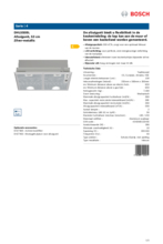 Product informatie BOSCH afzuigkap inbouw DHL555BL