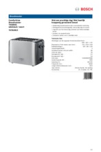 Product informatie BOSCH broodrooster rvs TAT6A913