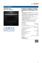 Product informatie BOSCH oven met magnetron zwart inbouw HNG6764B1