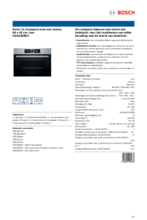 Product informatie BOSCH combi-stoomoven inbouw rvs CSG636BS3