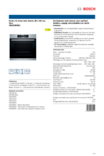 Product informatie BOSCH combi-stoomoven rvs inbouw HSG636BS1