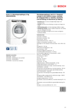 Product informatie BOSCH droger warmtepomp WQG233D2NL