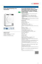 Product informatie BOSCH droger warmtepomp WQG235D0NL