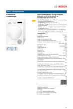 Product informatie BOSCH droger warmtepomp WTN83201NL