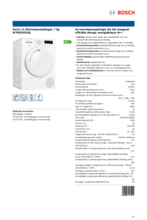 Product informatie BOSCH droger warmtepomp WTR83V01NL