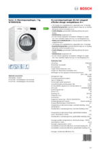 Product informatie BOSCH droger warmtepomp WTR85V01NL