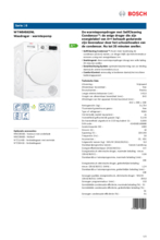 Product informatie BOSCH droger warmtepomp WTW84563NL