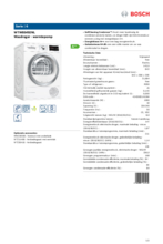Product informatie BOSCH droger warmtepomp WTW85492NL