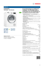 Product informatie BOSCH droger warmtepomp WTW87591NL