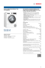 Product informatie BOSCH droger warmtepomp WTXH8M00NL