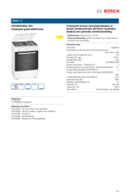 Product informatie BOSCH fornuis HXA050E20N
