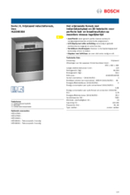 Product informatie BOSCH fornuis inductie rvs HLS59D350