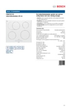 Product informatie BOSCH inductie kookplaat PIB672F17E