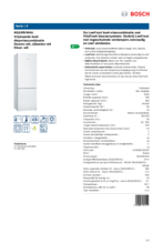 Product informatie BOSCH koelkast KGE49VW4A