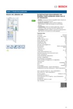 Product informatie BOSCH koelkast KGN33NW30