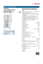 Product informatie BOSCH koelkast KGN36VW35